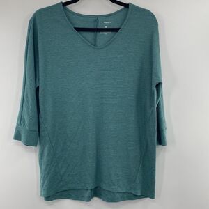 3For$20 Sonoma Teal/Green 3/4 Sleeve Top size Medium